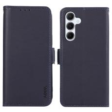 ABEEL - ABEEL Samsung Galaxy A34 5G Folio Konstl&auml;der Pl&aring;nboksfodral RFID-Skydd Bl&aring;