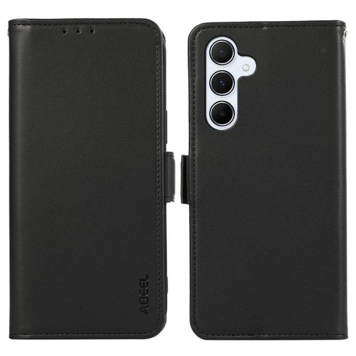 ABEEL - ABEEL Samsung Galaxy A34 5G Folio Konstläder Plånboksfodral RFID-Skydd Svart