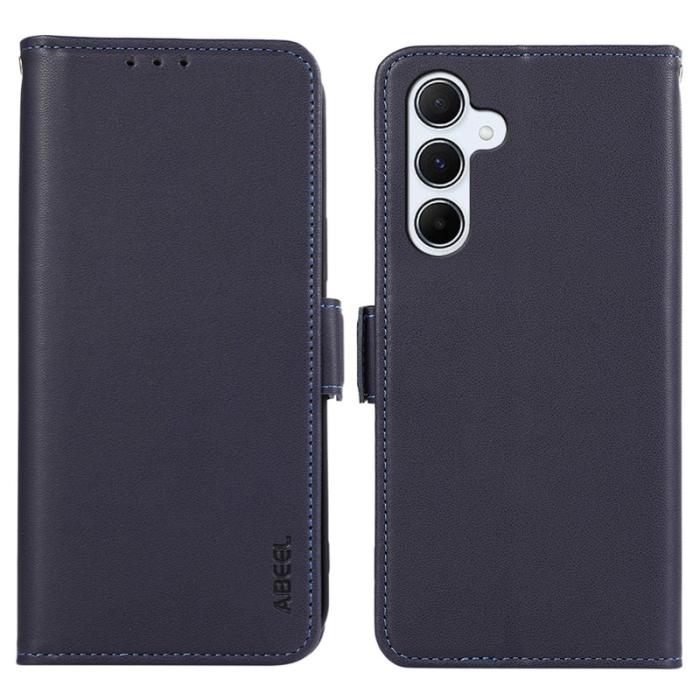 ABEEL - ABEEL Samsung Galaxy A34 5G Folio Konstläder Plånboksfodral RFID-Skydd Blå