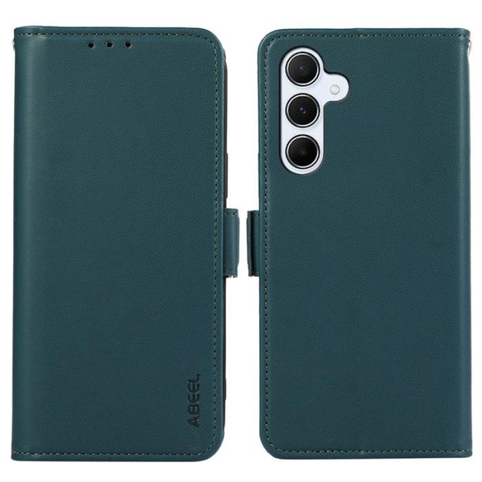 ABEEL - ABEEL Samsung Galaxy A34 5G Folio Konstläder Plånboksfodral RFID-Skydd Grön