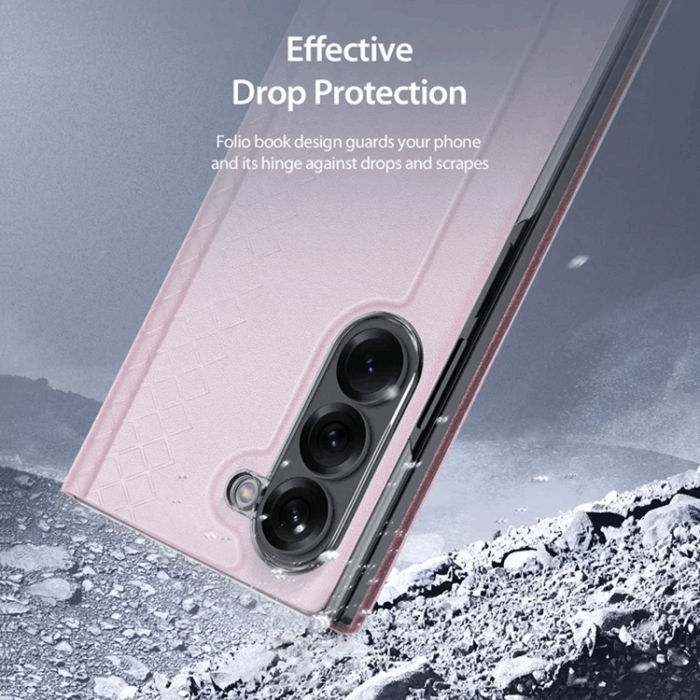 Dux Ducis - Dux Ducis Galaxy Z Fold 7 Plånboksfodral Bril - Rosa