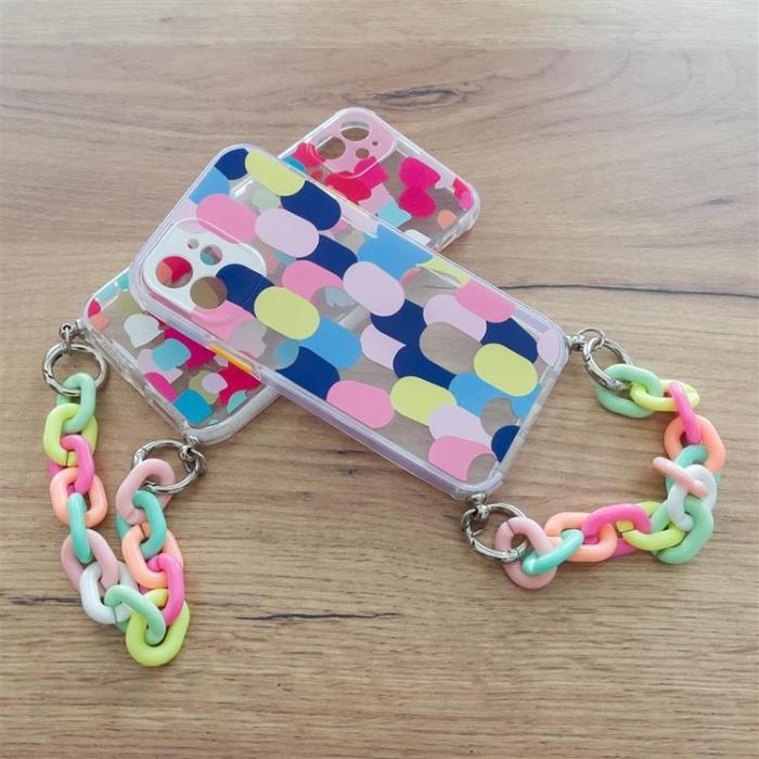 OEM - Color Gel Chain Pendant Skal Xiaomi Redmi Note 10 5G - Flerfärgad