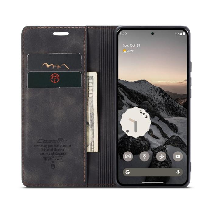 Caseme - CASEME 013 Series Google Pixel 10 Pro Plånboksfodral Konstläder Svart