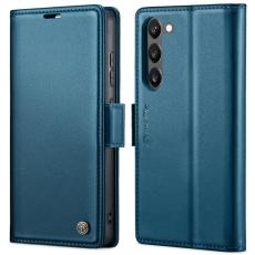 Caseme - CASEME Pl&aring;nboksfodral Konstl&auml;der till Samsung Galaxy S23 - Bl&aring;