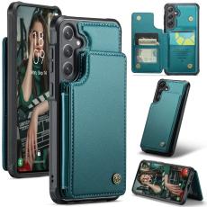 Caseme - CASEME C22 Fodral f&ouml;r Samsung Galaxy S25 - Gr&ouml;n Konstl&auml;der med RFID