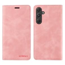 BETOPNICE - BETOPNICE 003 f&ouml;r Samsung Galaxy A55 5G Pl&aring;nboksfodral Konstl&auml;der - Rosa