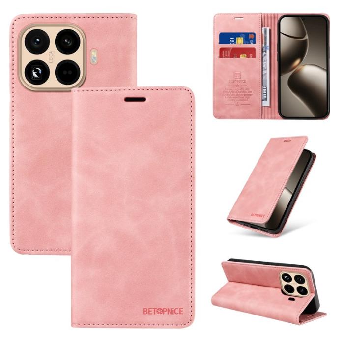 BETOPNICE - BETOPNICE Xiaomi 15T Pro Plånboksfodral Konstläder - Rosa