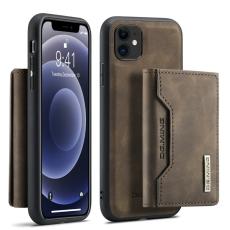 DG.MING - DG.MING 2-in-1 Konstl&auml;der Pl&aring;nboksfodral iPhone 11 6.1 tum - Brun