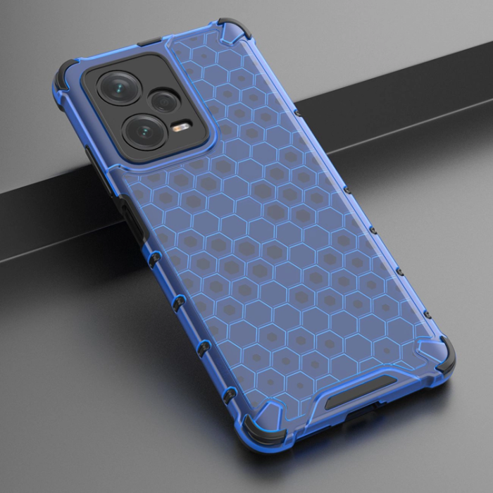 OEM - Xiaomi Redmi Note 12 Pro Plus Mobilskal Hybrid Honeycomb - Blå