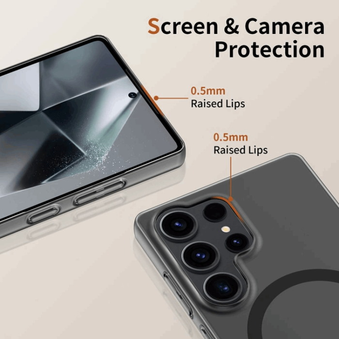 Tech-Protect - Tech-Protect Galaxy S25 Edge Mobilskal Magsafe Magslim - Matt Svart