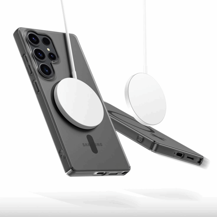 Tech-Protect - Tech-Protect Galaxy S25 Edge Mobilskal Magsafe Magslim - Matt Svart