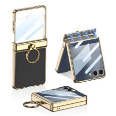 GKK - GKK Samsung Galaxy Z Flip7 Fodral Kickstand PU PC - Svart