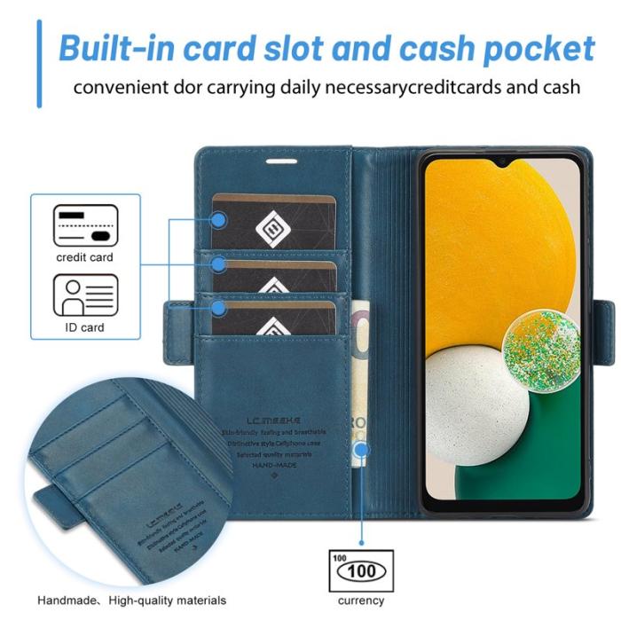 LC.imeeke - LC.IMEEKE för Samsung Galaxy A53 5G Plånboksfodral Konstläder - Blå