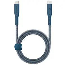 ENERGEA - Energea USB-C till USB-C Kabel 240W 5A 1.5m Snabbladdning - Bl&aring;