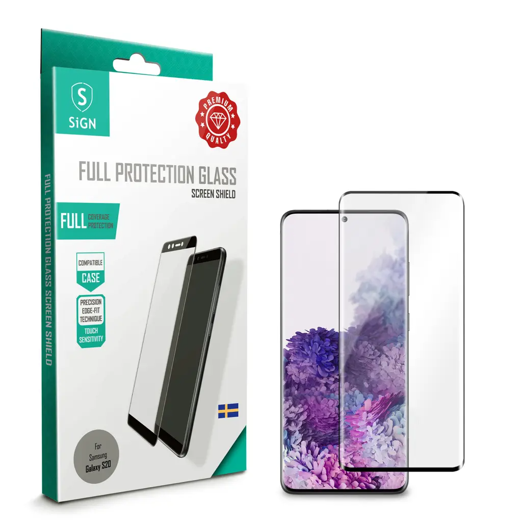 SiGN Galaxy S20 Härdat Glas Skärmskydd Heltäckande | 5468 | AlltMobil