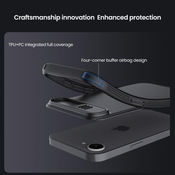Nillkin - NILLKIN Camshield Pro Mobilskal till iPhone 16e med Kameraskydd - Blå