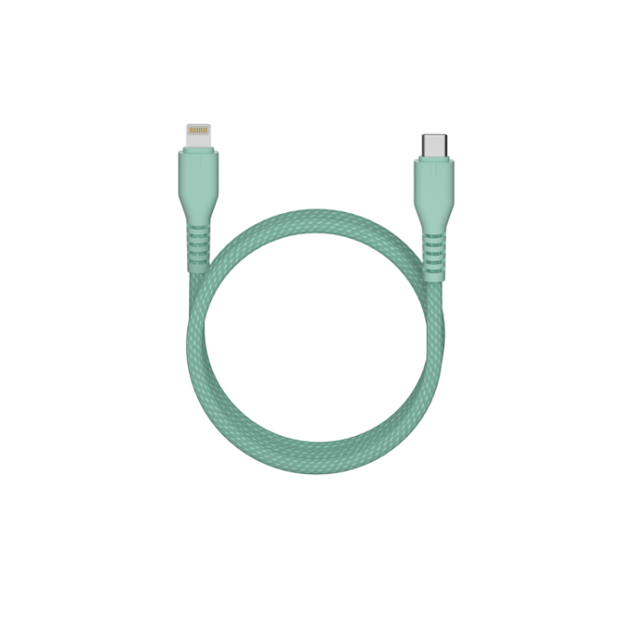 QUALO - QUALO USB-C till Lightning Kabel 2.4A 1.5m Nylon QKN-CL-21 - Mynta