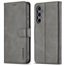 LC.imeeke - LC.IMEEKE Samsung Galaxy A16 Pl&aring;nboksfodral Konstl&auml;der - Gr&aring;