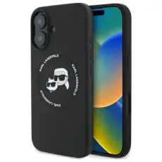 KARL LAGERFELD - Karl Lagerfeld iPhone 16 Mobilskal MagSafe Karl&Choupette Head - Svart