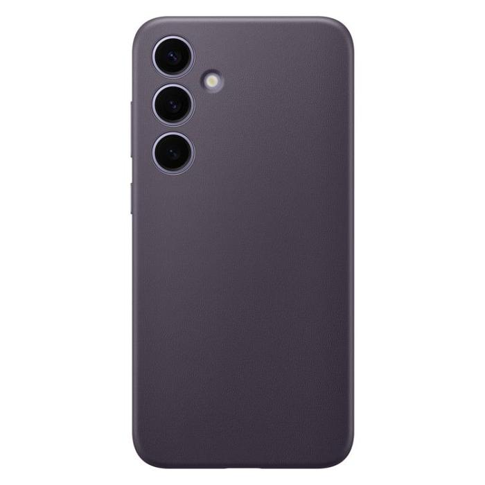 Samsung - Samsung Galaxy S24 Mobilskal Vegan Läder - Mörklila