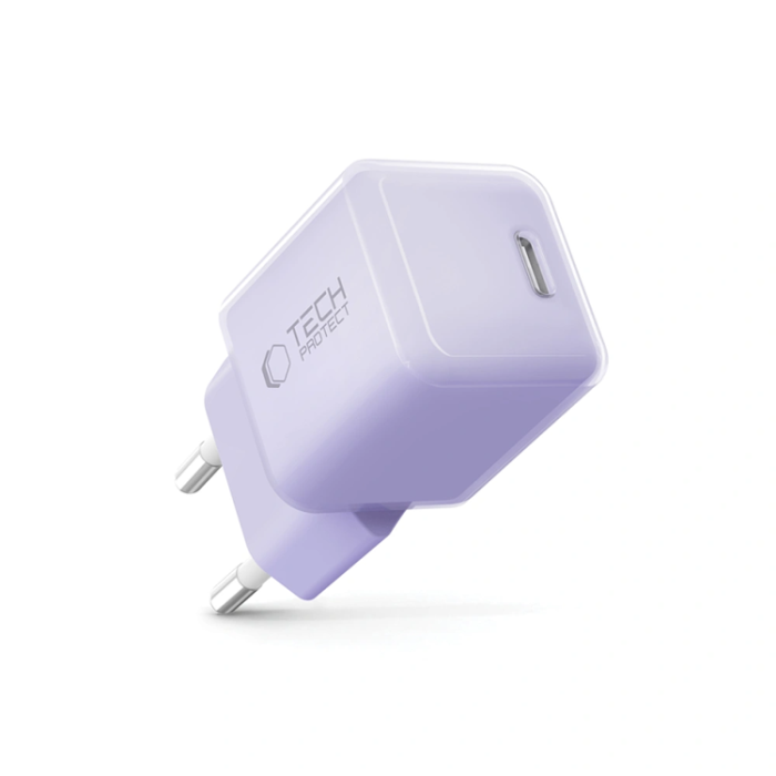 Tech-Protect - Tech-Protect Väggladdare USB-C 25W - Baby Lila