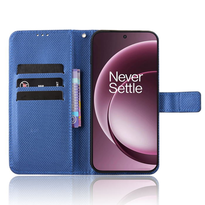 A-One Brand - OnePlus 15 Plånboksfodral Strap Diamond Texture Konstläder