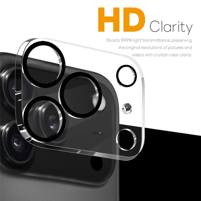 North - Northjo iPhone 17 Pro Härdat Glas Kameralinsskydd 3D - Svart