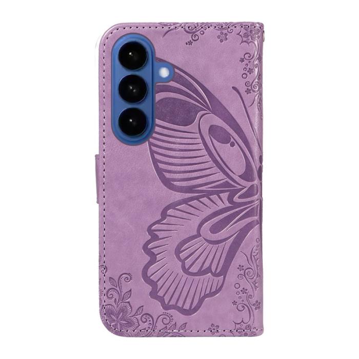 OEM - Samsung Galaxy S26 Plus Skal PU Läder Folio Flip - Ljus Lila