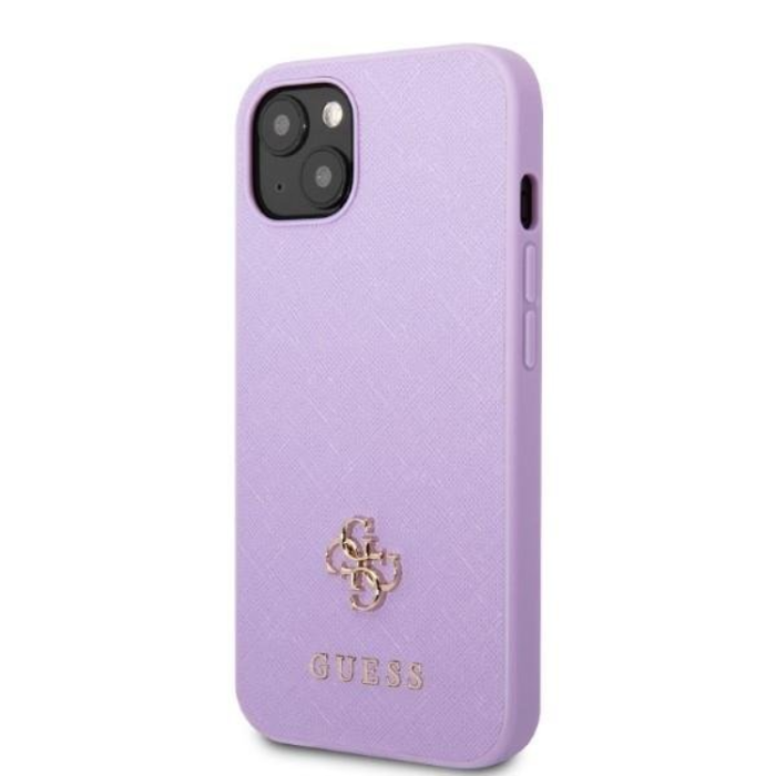 Guess - Guess iPhone 13 Mini Mobilskal Saffiano Small Metall Logo