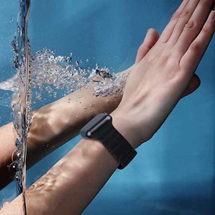 A-One Brand - Apple Watch 4/5/6/7/8/SE/Ultra (49/45/44/42mm) Silikon Ocean Band - Svart