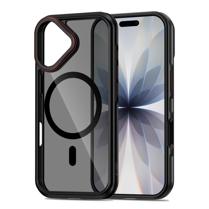 Tech-Protect - Tech-Protect iPhone 17 Mobilskal Magsafe Hybrid - Svart/Röd