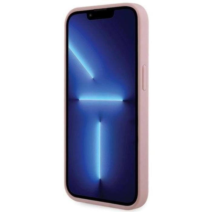 Guess - Guess iPhone 14 Plus Mobilskal Rhinestone Triangle - Rosa