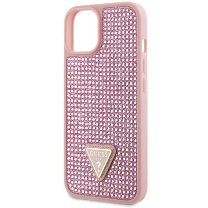 Guess - Guess iPhone 14 Plus Mobilskal Rhinestone Triangle - Rosa