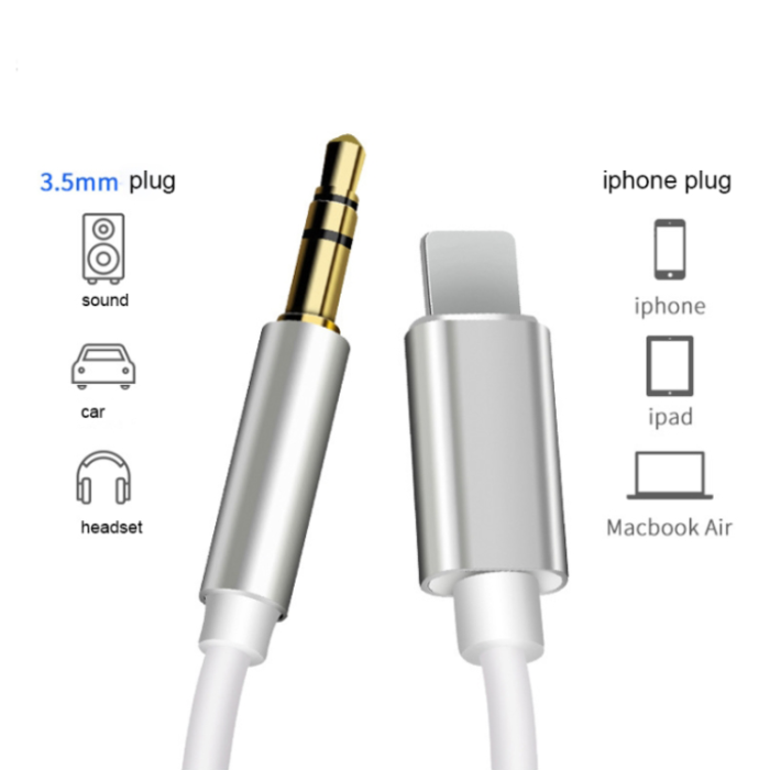 SiGN - SiGN Lightning till 3.5mm Ljudkabel 1m - Svart