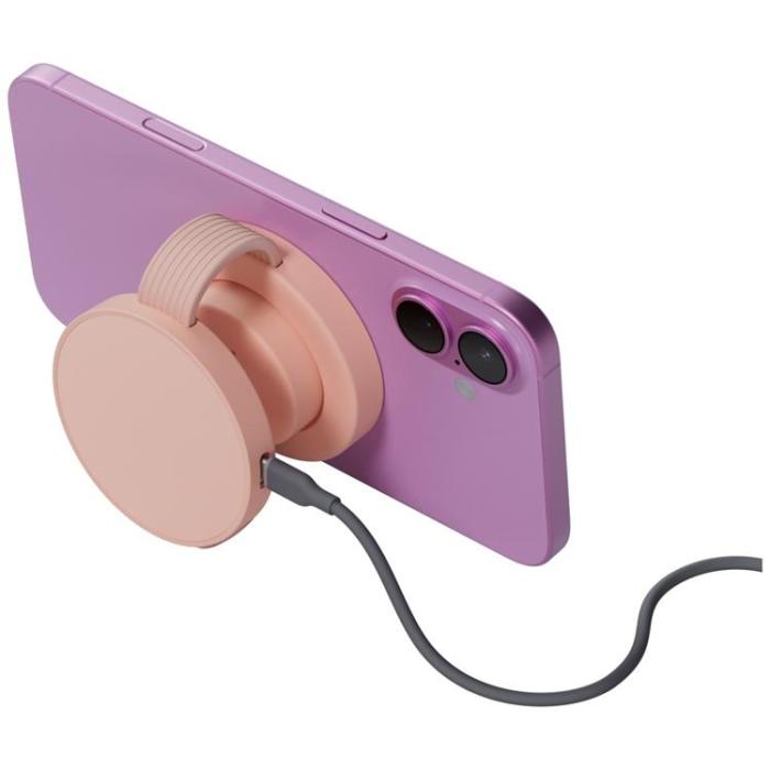 ENERGEA - Energea 3in1 MagSafe Trådlös Laddare iPhone Watch AirPods Bazic - Rosa