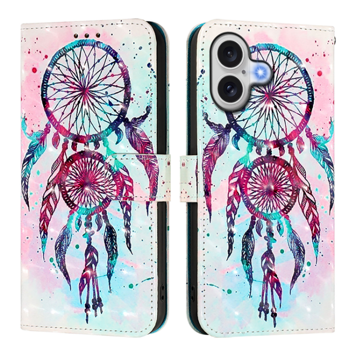 A-One Brand - iPhone 17 Plånboksfodral Printing Pattern Med Strap