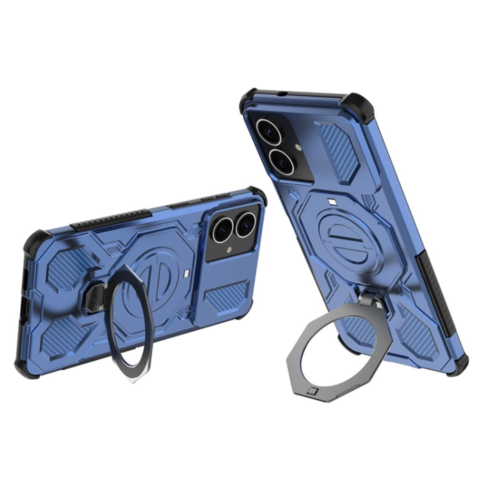 A-One Brand - Galaxy S26 Edge Mobilskal Rotating Metal Kickstand - Mörkblå