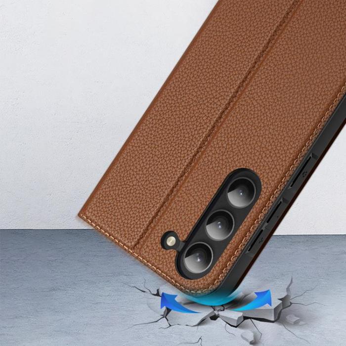 Dux Ducis - Dux Ducis Galaxy S23 Plånboksfodral Skin X2 - Brun