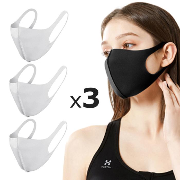 OEM - 3 Pack Tvättbar mask Munskydd Skyddsmask Vit
