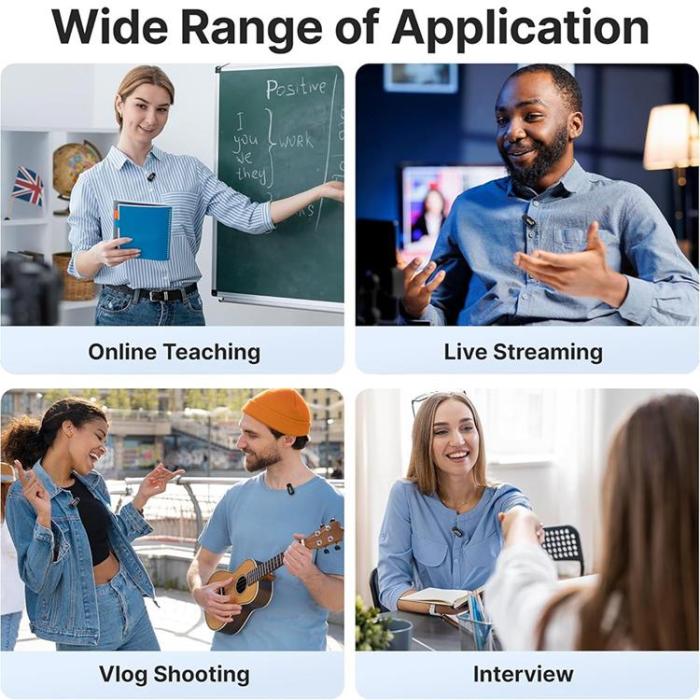 BOYA - BOYA 2-St Trådlös Lavaliermikrofon Brusreducering Mini-03