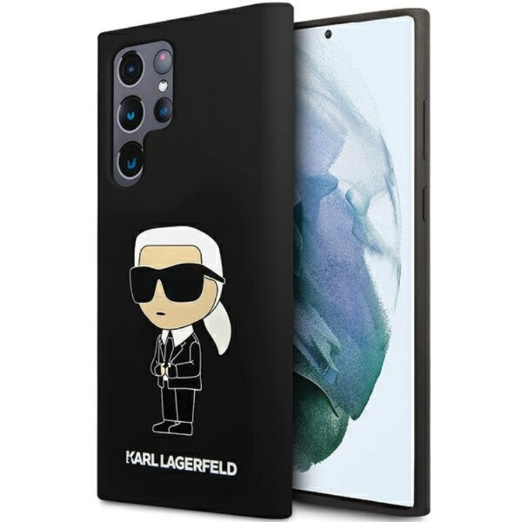Karl Lagerfeld Galaxy S24 Ultra Mobilskal Silikon Ikonik - Svart | 2353 | AlltMobil