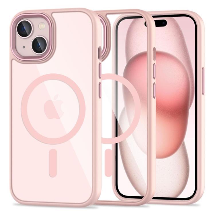 Tech-Protect iPhone 15 Mobilskal Magsafe Magmat - Clear/Rosa | 2353 | AlltMobil