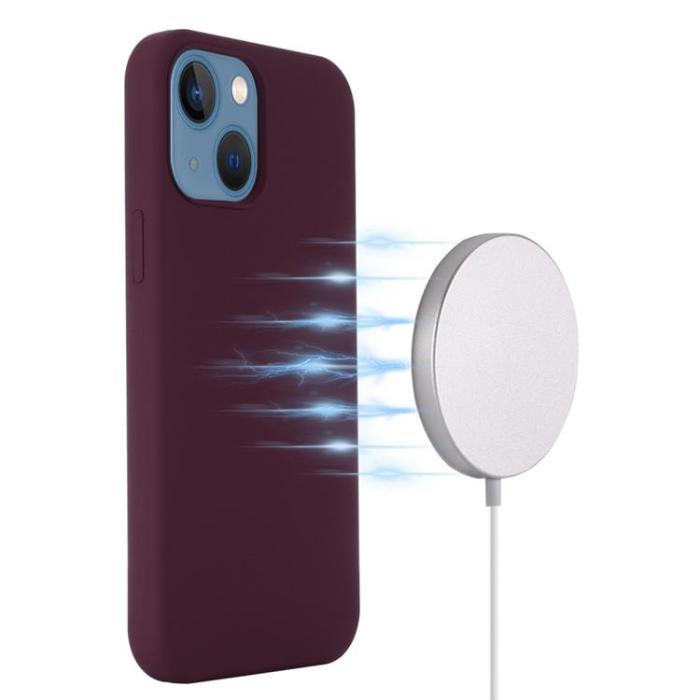 OEM - iPhone 14 Plus Skal Magsafe Silicone Ultra Slim - Vin Röd