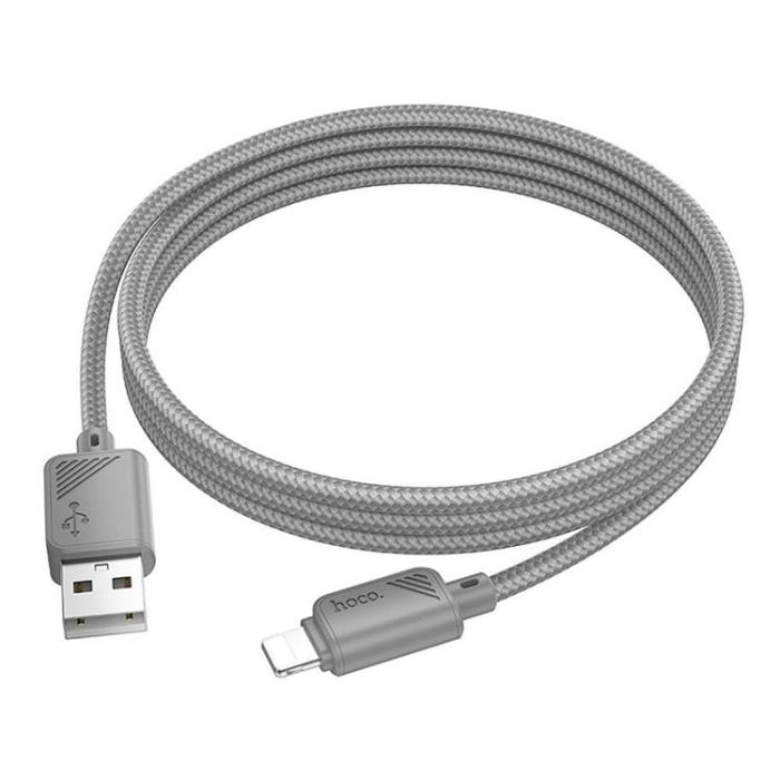 Hoco - Hoco USB-A - Lightning 2.4A Kabel 1m X113 - Grå