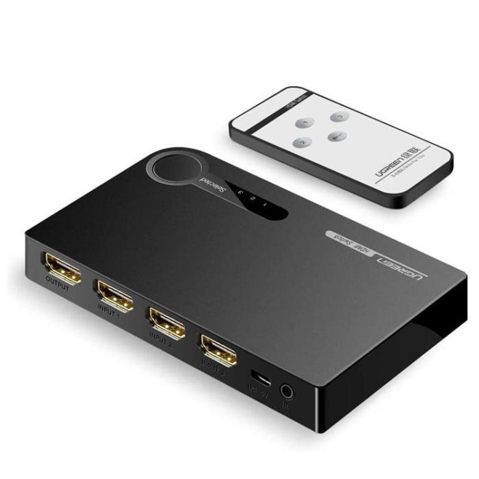 Ugreen - Ugreen Splitter Switch HDMI Till 3x HDMI 3D 4K - Svart