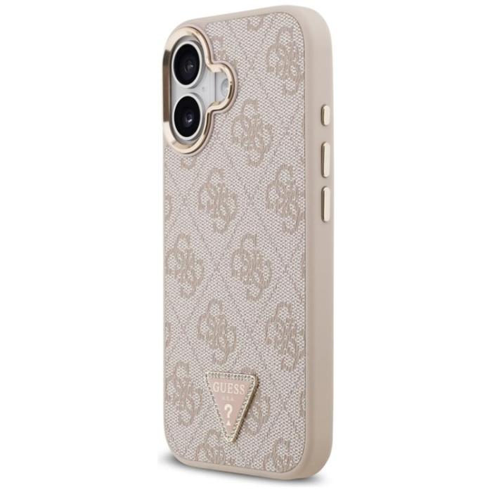 Guess - Guess iPhone 17 Mobilskal MagSafe 4G Triangle Logo - Rosa Guld