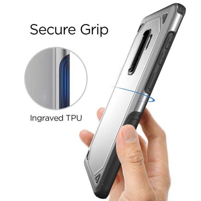 A-One Brand - Hybrid Rugged Armor Skal till Samsung Galaxy S9 Plus - Silver
