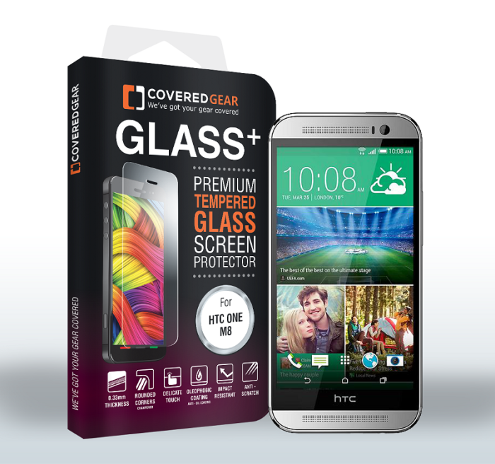 CoveredGear - CoveredGear härdat glas skärmskydd till HTC One M8