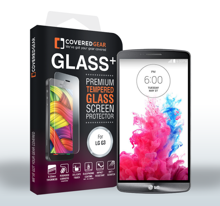 UTGATT5 - CoveredGear härdat glas skärmskydd till LG G3
