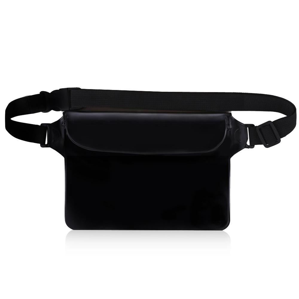 Justerbar vattentät midjeväska - Svart